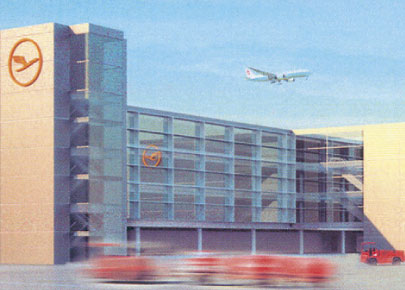 Fassade Flugsteig A 380 Frankfurt